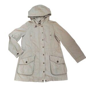 a.v.v standard Beige Utility Hooded Jacket – Drawstring Waist – Size M